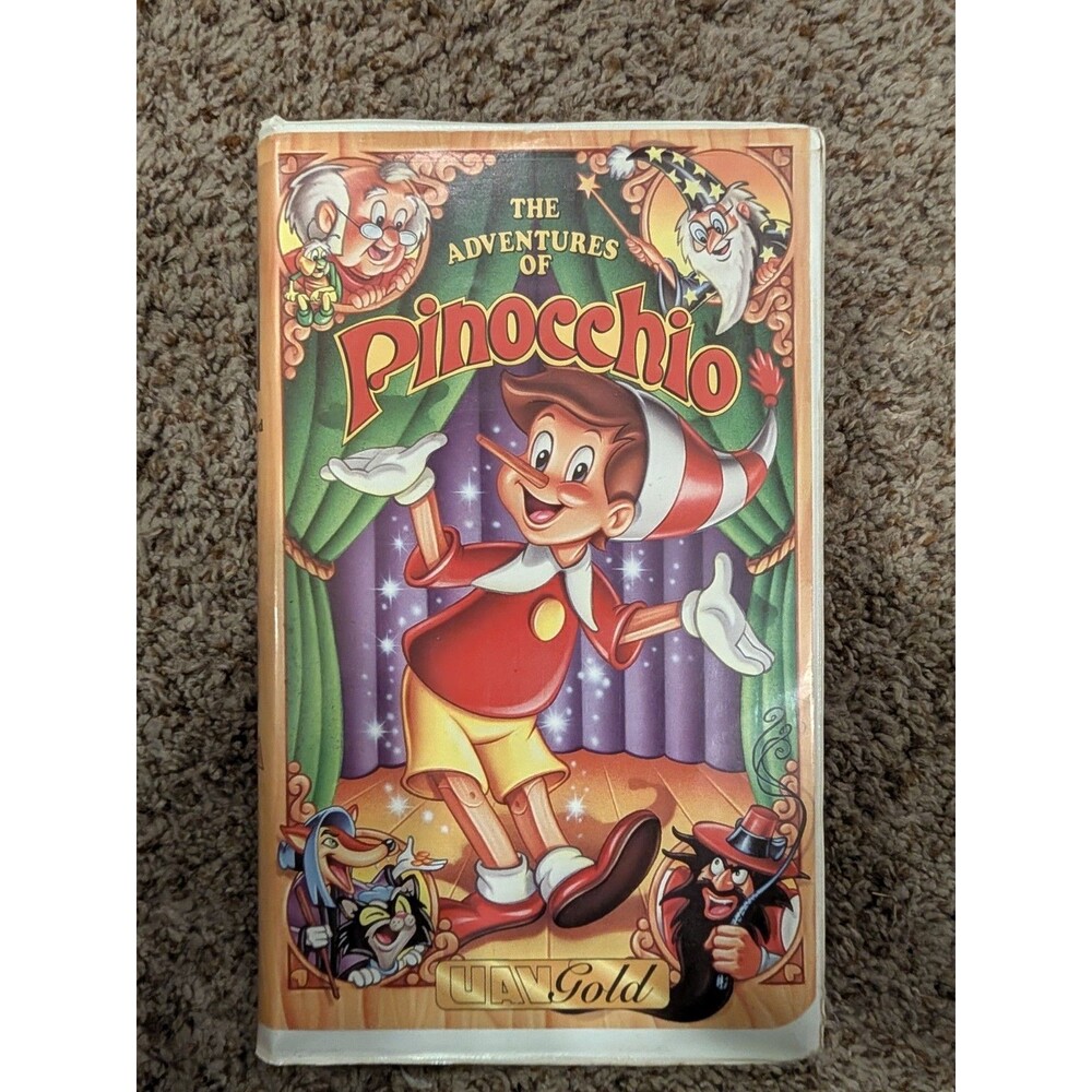 The Adventures of Pinocchio VHS UAV Gold Clamshell Animated Classic 1994 Rare